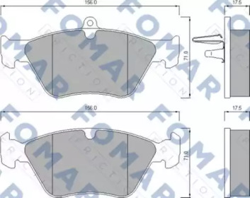 FOMAR FRICTION fo625781 -  Комплект тормозных колодок, дисковый тормоз